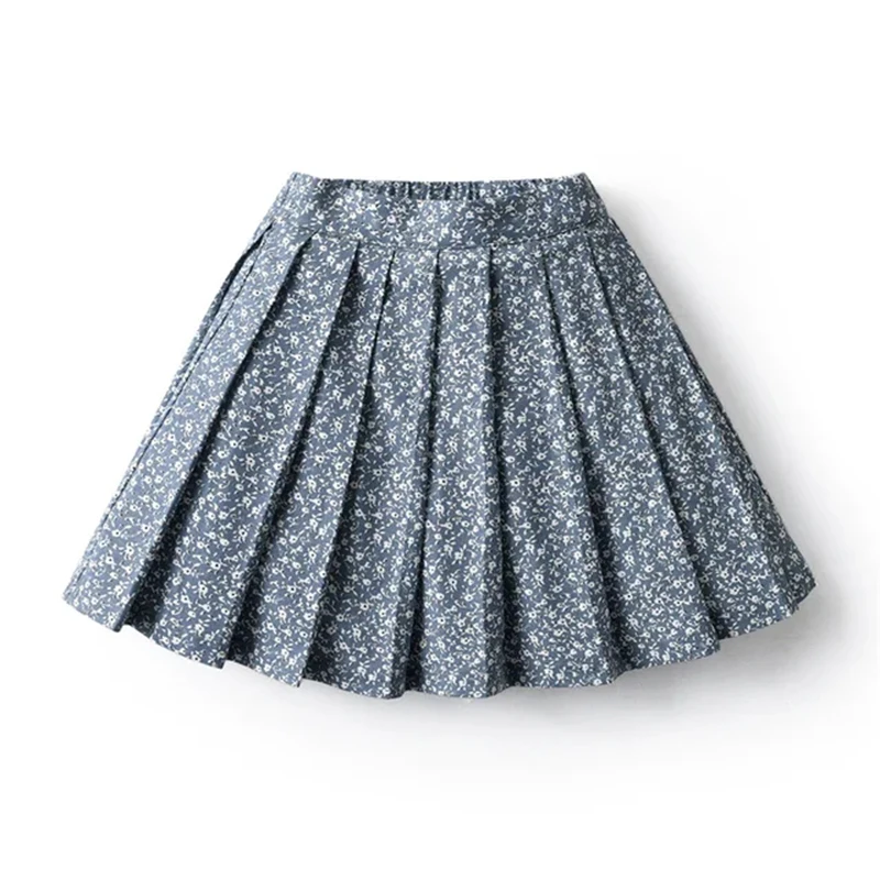 Princess Pleated Skirts for Kid Girls Boutique Children Clothes Holiday Outfits Girls Smocking Floral Dress Skirt Clothing