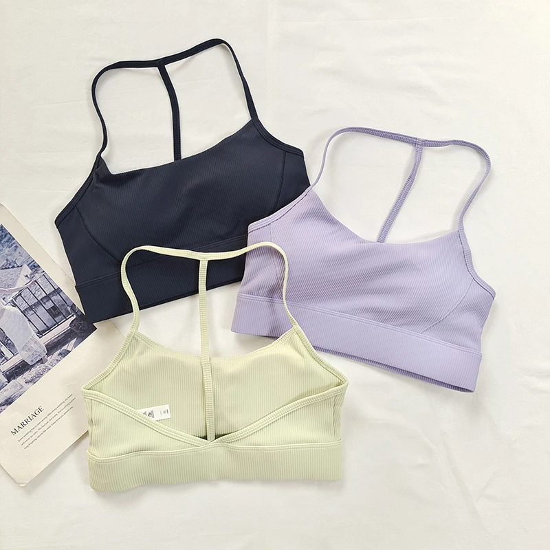 High Support Halter Sports Bra with Removable Pads - Perfect for Running, Yoga & Gym - Lift & Support Design!
