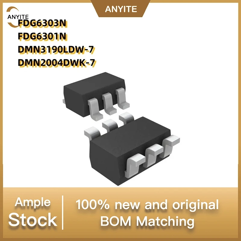 NEW 20PCS/lot  FDG6303N G6303N    FDG6301N G6301N  DMN3190LDW-7 N3190L  DMN2004DWK-7 N2004D    SC-70-6