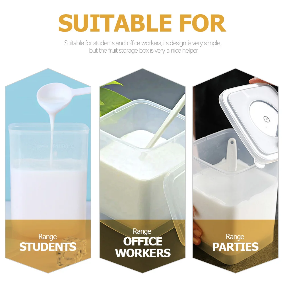 

1Set Yogurt Fermentation Container Premium PP Material Fresh Keeping Box Double Layer Fruit Storage for Home Office Outdoor