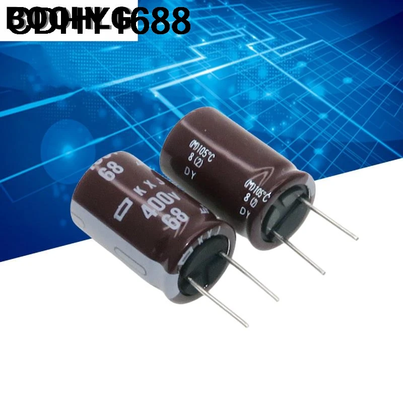 2 個のオリジナル KXJ 電解コンデンサ 400v 68uf 16x25 日本 CHEMI-CON 高周波と長寿命