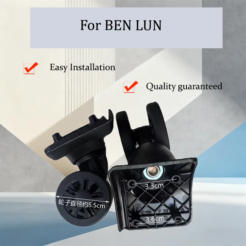 For BEN LUN F53  Durable Replacement Wheels 360° Rotating Silent Luggage Wheels  Damaged Luggage Wheel Parts