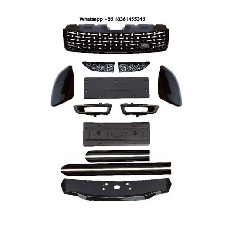 

For High Quality Black Front Exterior Style BodyKit Bolt-On Plug Play Rear Diffuser Rearview Mirror Housing Bumper Grille