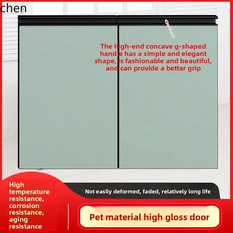 TQH7.2 Simple Stainless Steel Stove Cabinet Integrated Economical Sink Bowl Cabinet Household Wall-Mounted Sideboard