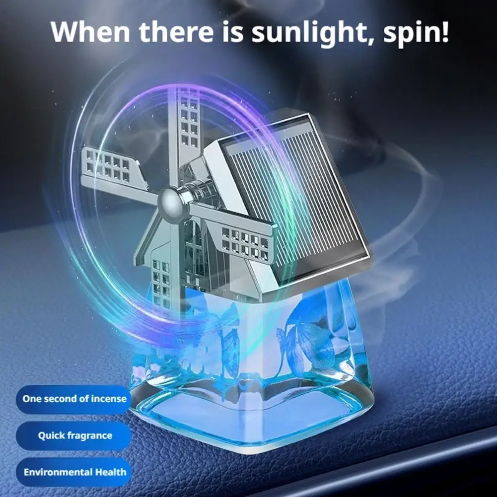 السيارات طاحونة الشمسية سيارة العطور معطّر الهواء الروائح سيارة الدورية الطاقة الروائح الناشر الديكور لطيف Interi H4X6