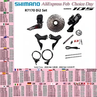 Shimano Di2 105 R7170 pieza electrónica juego de frenos de disco hidráulico desviador delantero R7150 2x12s RD-R7150 CS-R7100 DN300 Di2 Set