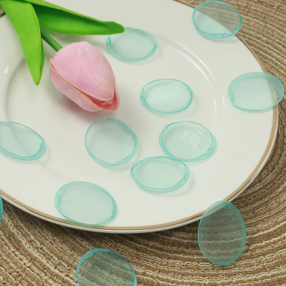 Pine Green Organza Artificial Rose Petals for Boho Wedding Confetti & Fresh Decor Prop Wedding Decoration Wedding Supplies image 3