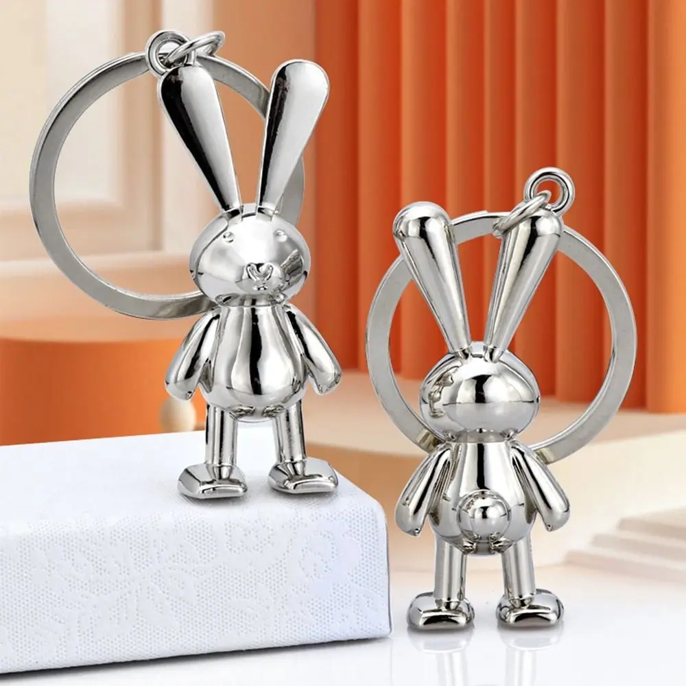 Cartoon Minimalist Niche Design Children's Toys Gift Bag Pendant Female Doll Keychain Korean Metal Keychain Rabbit Gift Key Ring