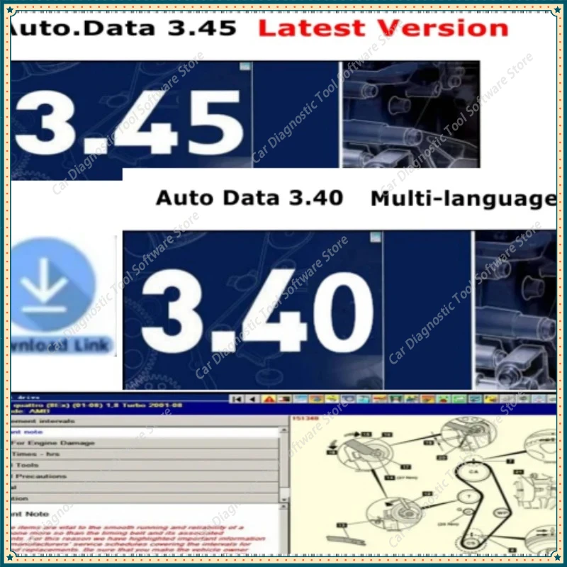

Программное обеспечение для авторемонта AUTO DATA 3.45: Схемы подключения с видеоинструкцией по установке. AutoData 3.40, многоязычная версия.