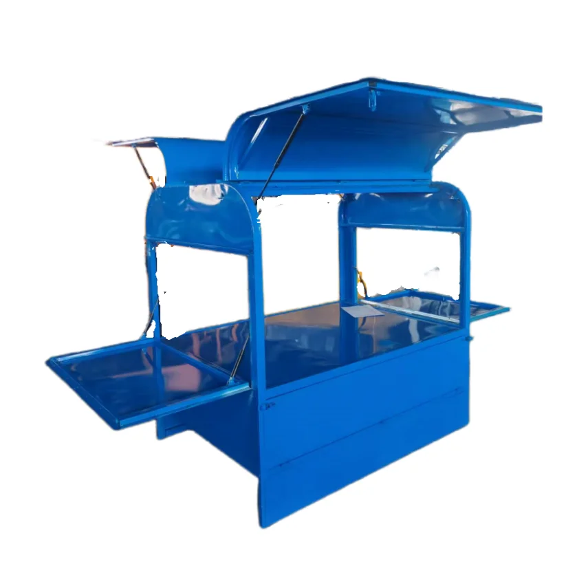 Fast folding dining car carriage mobile electric tricycle trailer container dining car