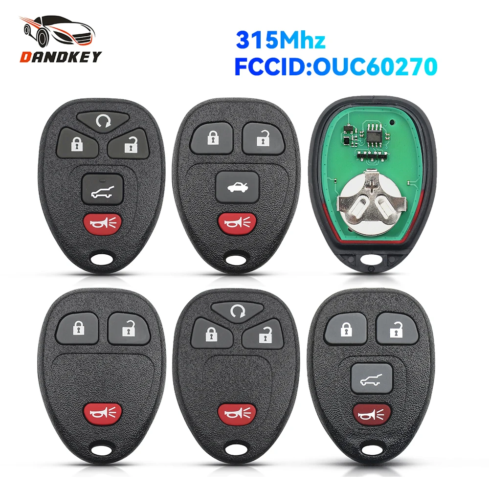 

Дистанционный ключ Dandkey с 4 кнопками для GMC Acadia Savana Sierra Yukon XL 1500 2007 2008 2009 2010 2011 2012 2013 2014 315 МГц OUC60270