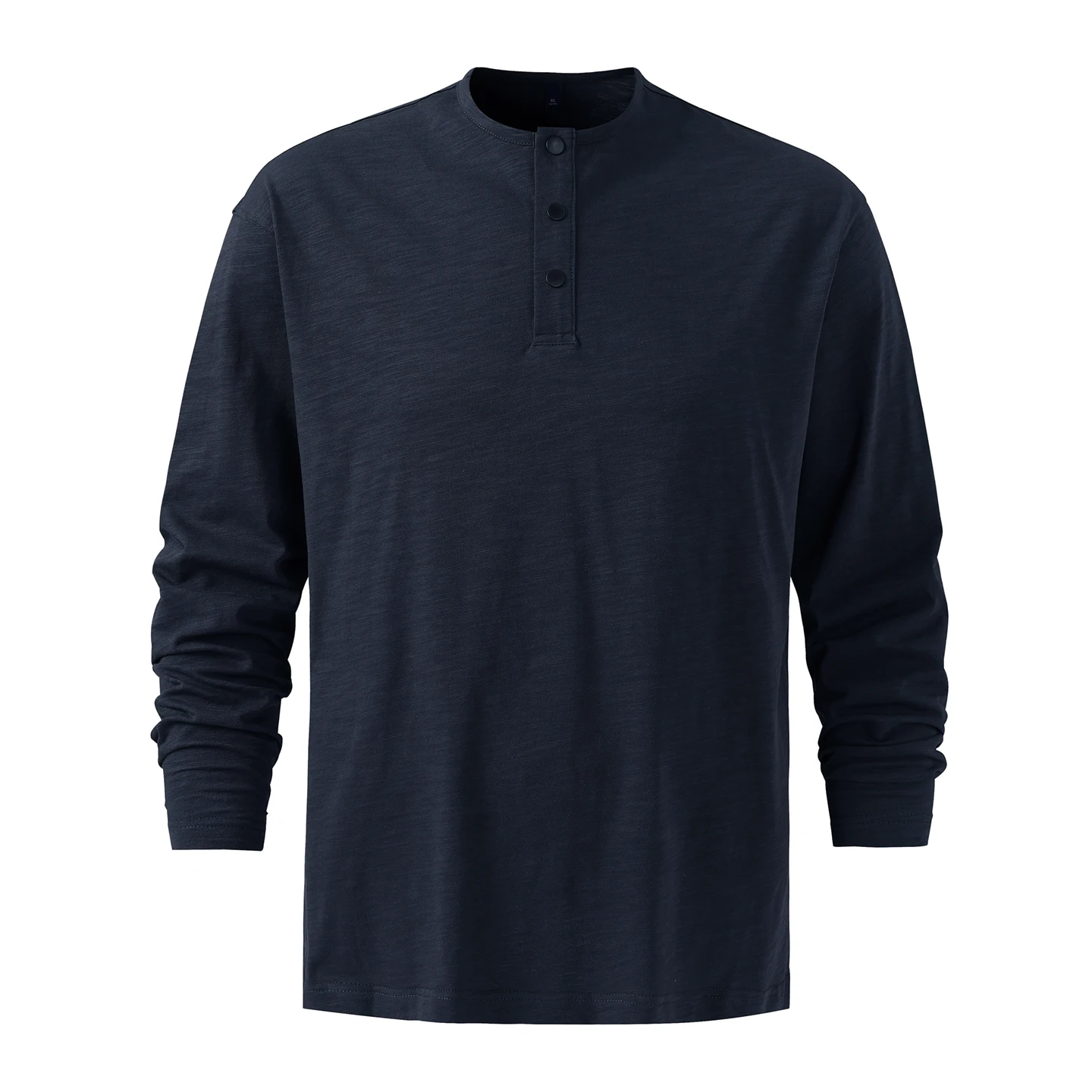 

Мужская повседневная футболка из бамбукового хлопка в стиле ретро с воротником-стойкой, свободного кроя, осенняя новинка, для повседневной носки