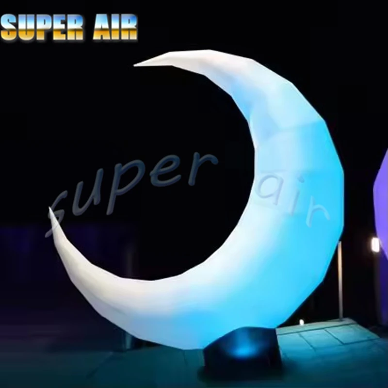 

Standing colorful led lighting stage decoration inflatable moon party balloon for sale