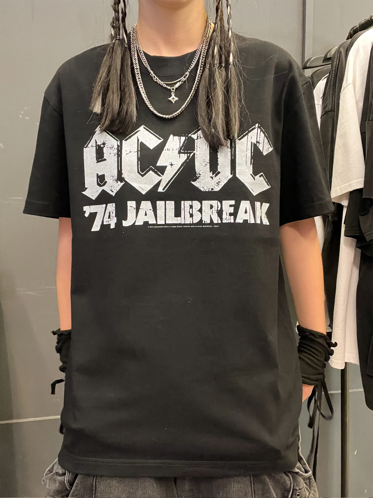 ヘビーウェイト260g-acダイレクトスプレーロックミュージックフェスティバル半袖tシャツ-実物写真風カジュアルサマー2025