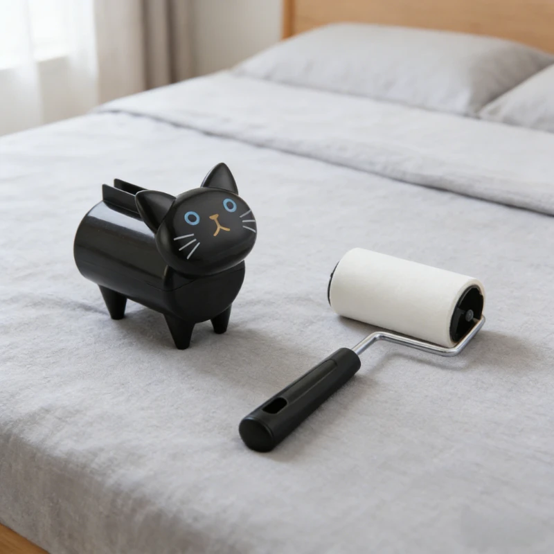 Cartoon Katze Lint Roller Zerreißbare Tragbare Klebrige Roller für Kleidung Pet Haar Staub Entferner Wiederverwendbare Reinigung Pinsel Werkzeug Praktische