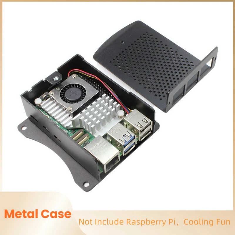 Raspberry Pi 5 Metal Shell Aluminium Alloy Case compatible with RPI5