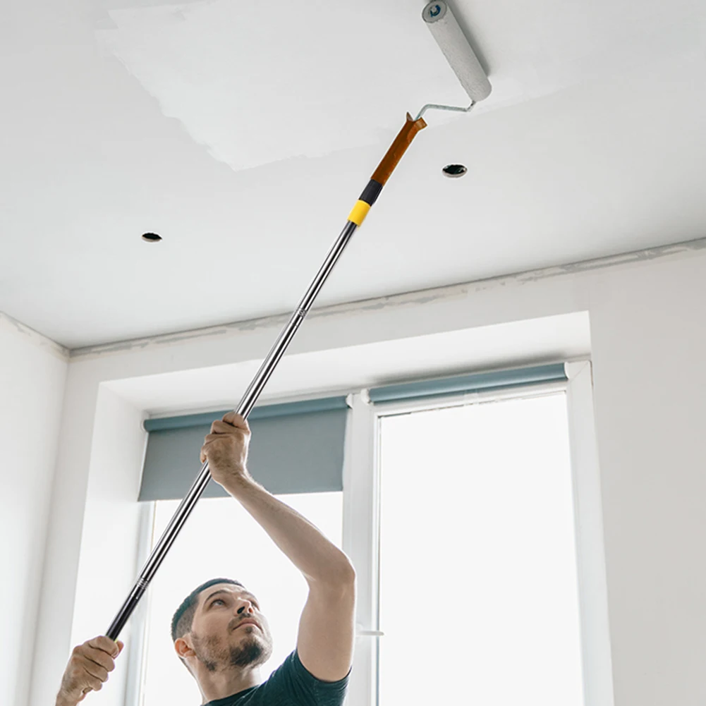 Detachable Wall Window Cleaning Brush Rod Retractable Painting Stick Extend Tool