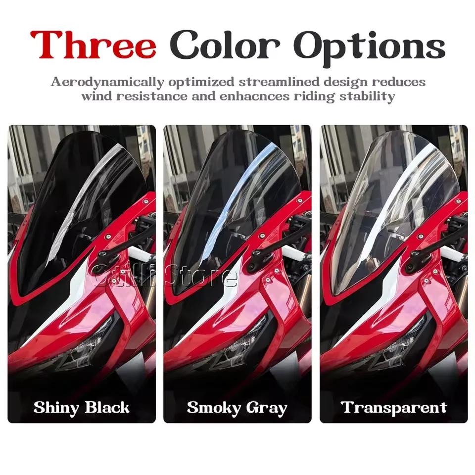 New Motorcycle Heightening Raised Windshield Windscreen For Honda CBR650R CBR 650 R 650R 2019 2020 2021 2022 2023 2024 2025
