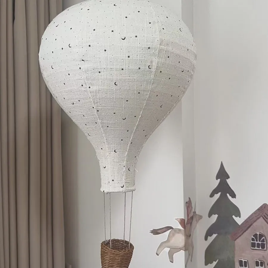 Nordic children's room handmade fabric hot air balloon pendant home decoration balloon lampshade pendant shooting props
