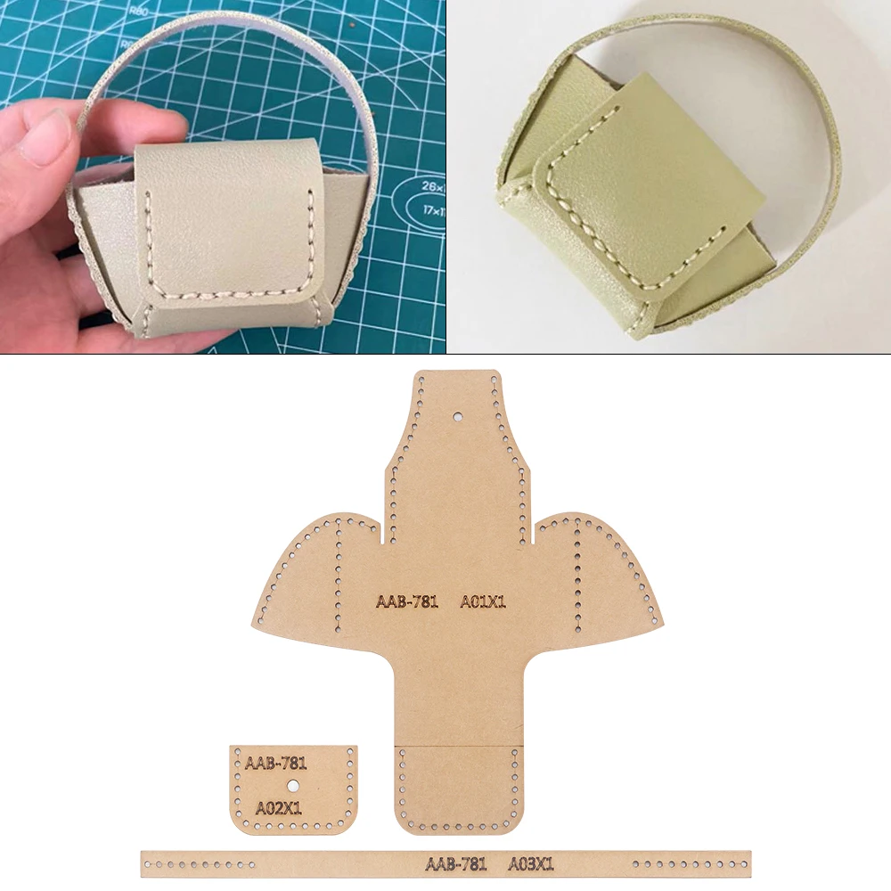 DIY Super Mini Hand Bag Stencils- Kraft Paper Templates, DIY Leather Crafts - Sewing Paper Patterns