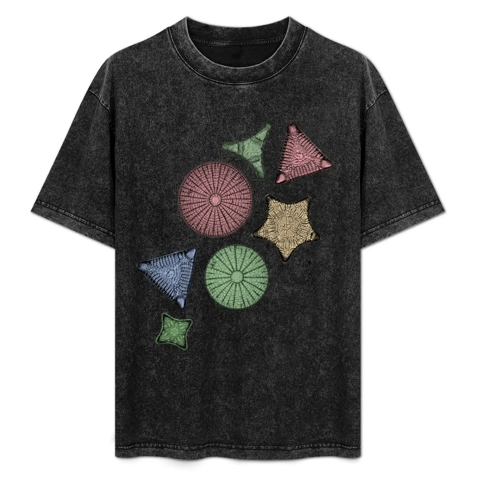 Diatoms - Marine Biology Art T-Shirt man clothes Blouse quick drying cute clothes mens big and tall t shirts