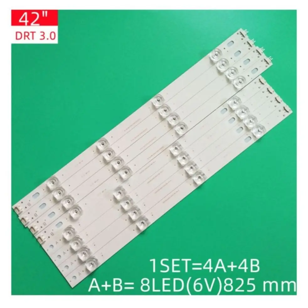 New, replaceable LED strip 8 pcs./kit, backlight for LC420DUE 42LB5500 42LB5800 42LB560 INNOTEK DRT 3.0 42 inch A B