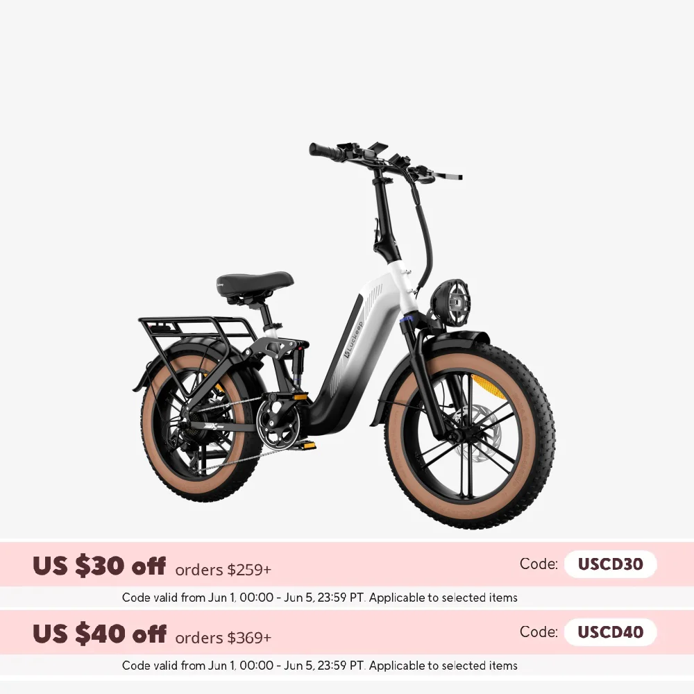 

LUCKEEP X3 20" Cargo Electric Bike 750W(1400W Peak) Motor 48V 20Ah Battery