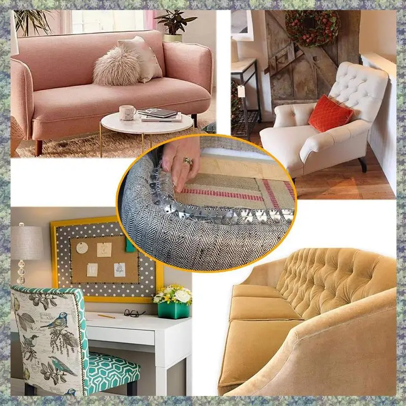 

WON Upholstery Metal Flexible Tack Strip Supplies Curve Ease Grip For Furniture, Chairs, Sofa