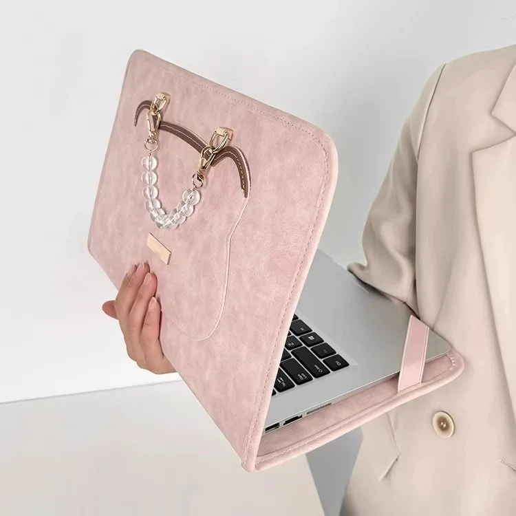 Laptop protective case suitable for Lenovo, for Asus for Dell, for Apple, cute computer bag, pearl handle