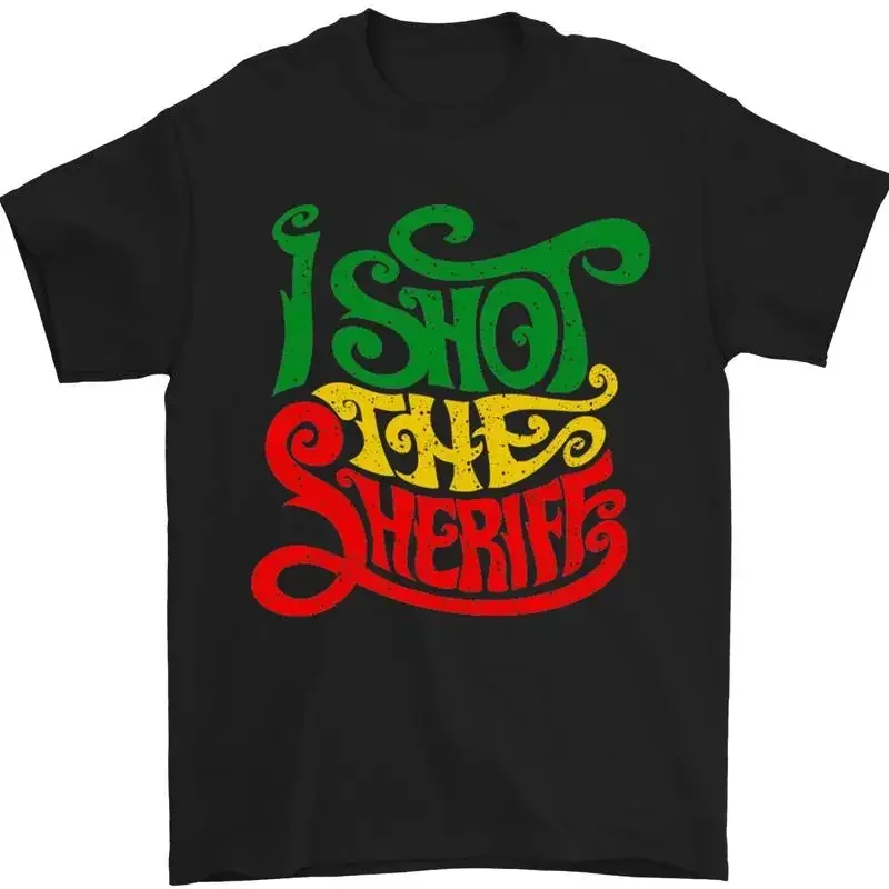 I Shot Der Sheriff Reggae Musik Herren 100% Baumwolle T shirt