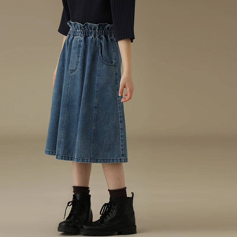 

Children's Clothing school skirt girls mother kids spring and summer new products girl children pure cotton denim A-line skirt