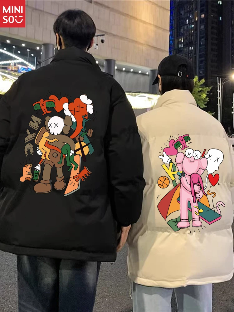 

Miniso Couple Wear Winter Cotton-padded Clothes Thickened Warm Cotton-padded Clothes Bread Clothes Loose Cotton-padded Jacket