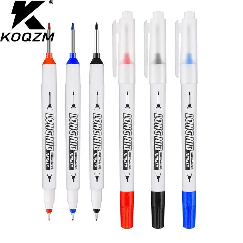 Construction Marker Pen 20Mm Line Marker tag Markers Pen Double Nib Long Head Marker Deep Hole Metal Bathroom Carpentry Ceramic