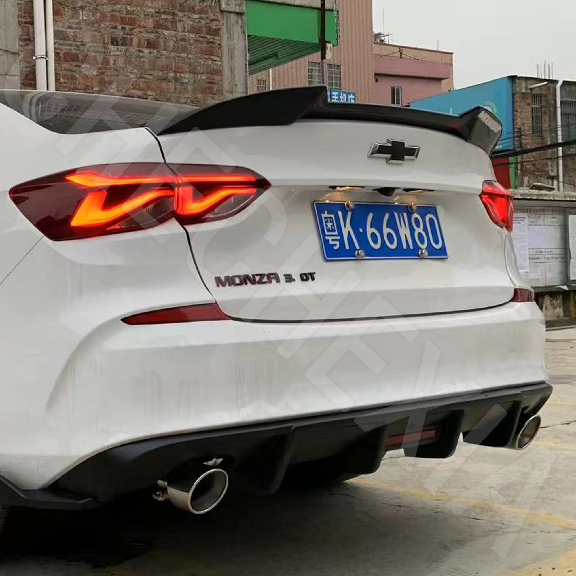 

For 2019-2024 Chevrolet Monza Real Carbon Fiber Spoiler High-Quality Car Trunk Lid Decorative Cover Kit Rear Wing