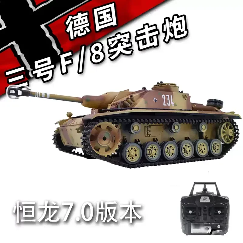 Henglong Kebinque 3868-1 char jouet télécommandé allemand pour garçons modèle militaire avec fonction de fumée cadeau de Simulation réaliste