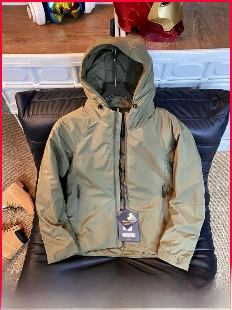 

High-End aphene Quantum Dot Cloud Fce Cotton Jaet Men's Warmth Version Thiened Stand Fit Casual Youth Sle
