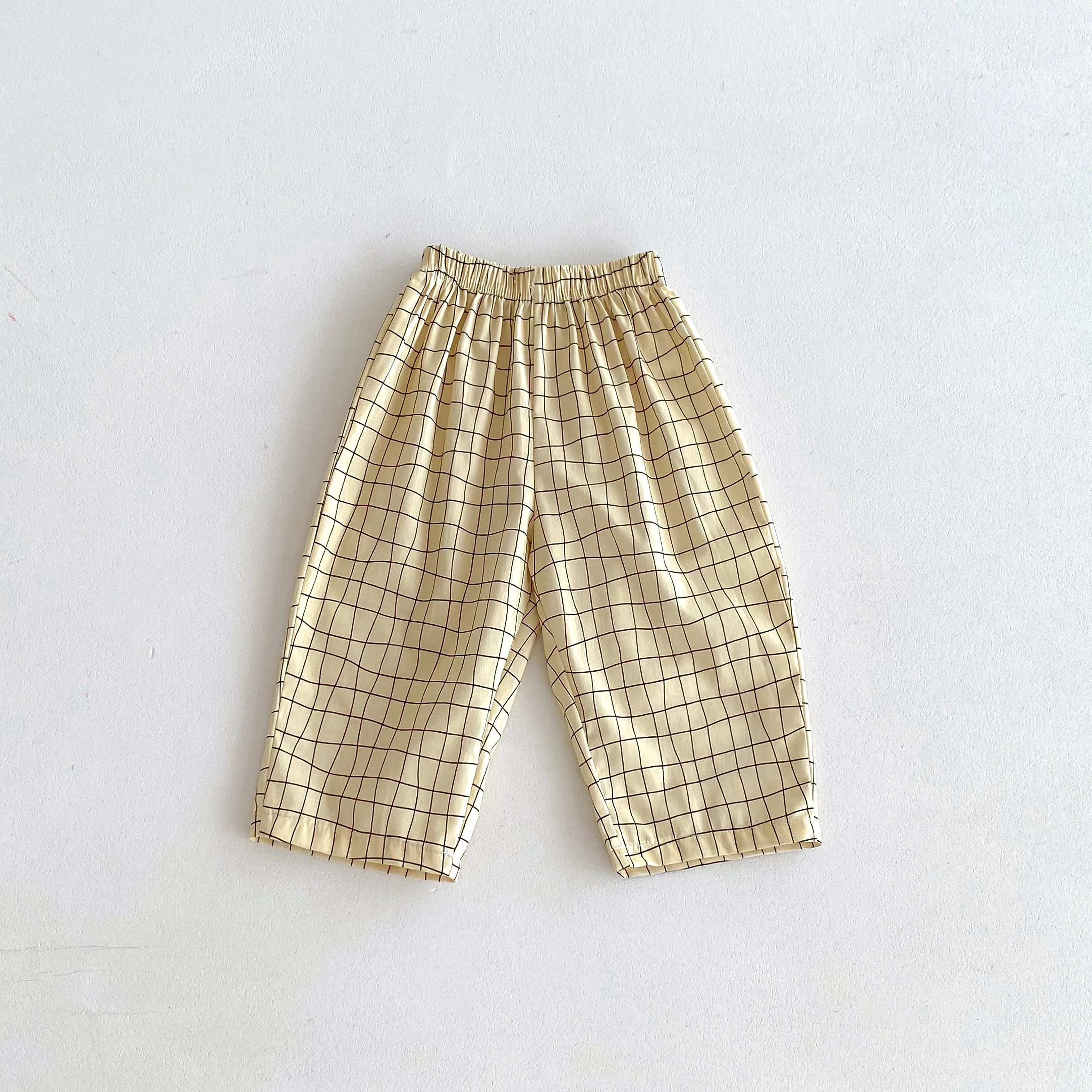 2024 New Children Trousers Plaid Printed Cartoon Fashion Baby Girls Boys Loose Casual Harem Pants Kids Pants Summer Clothes