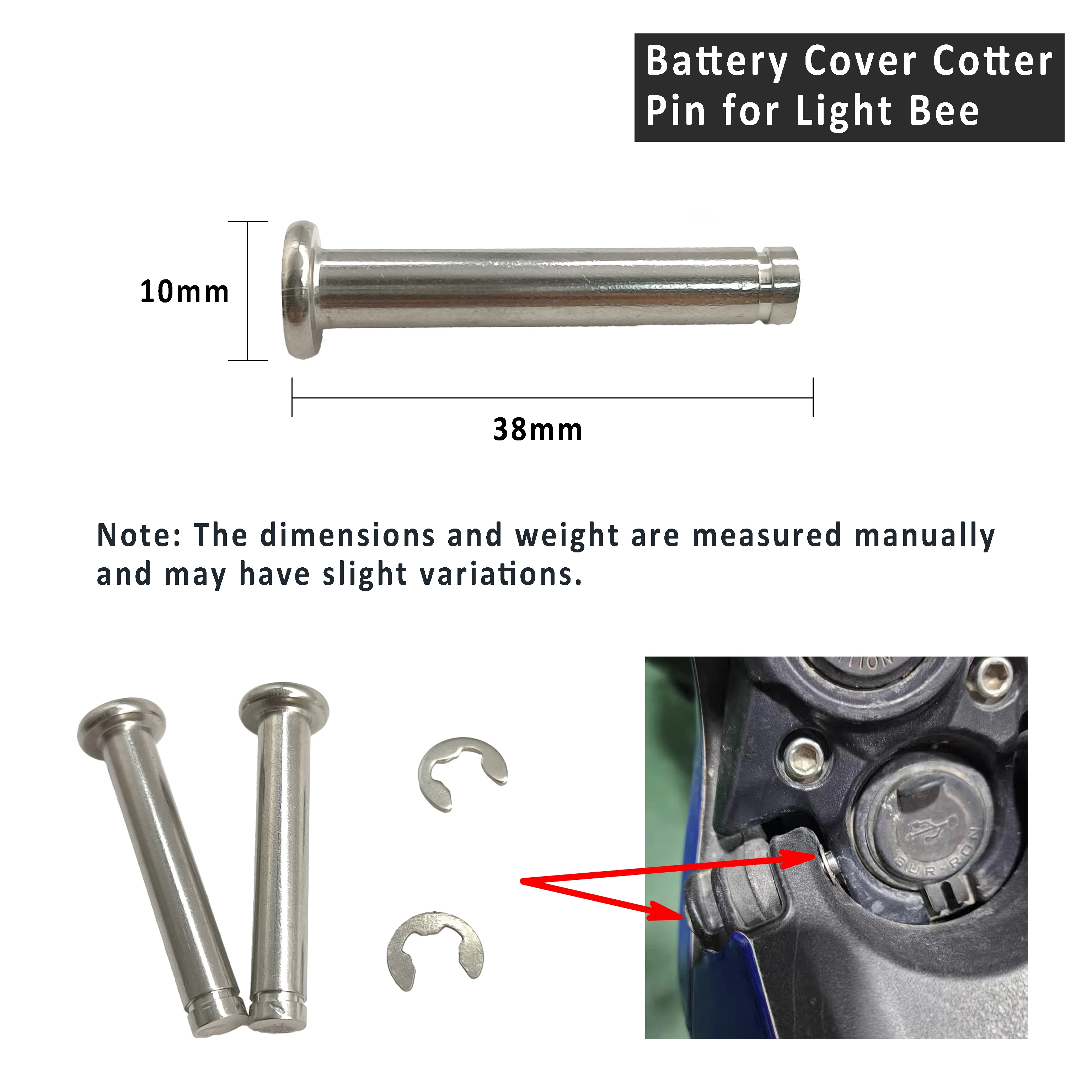 AliExpress NONE Battery Cover Cotter Pin Circlip for Surron Light Bee Electric Dirt Bike Accessories Battery Cover Pin Motocross Off-Road Parts