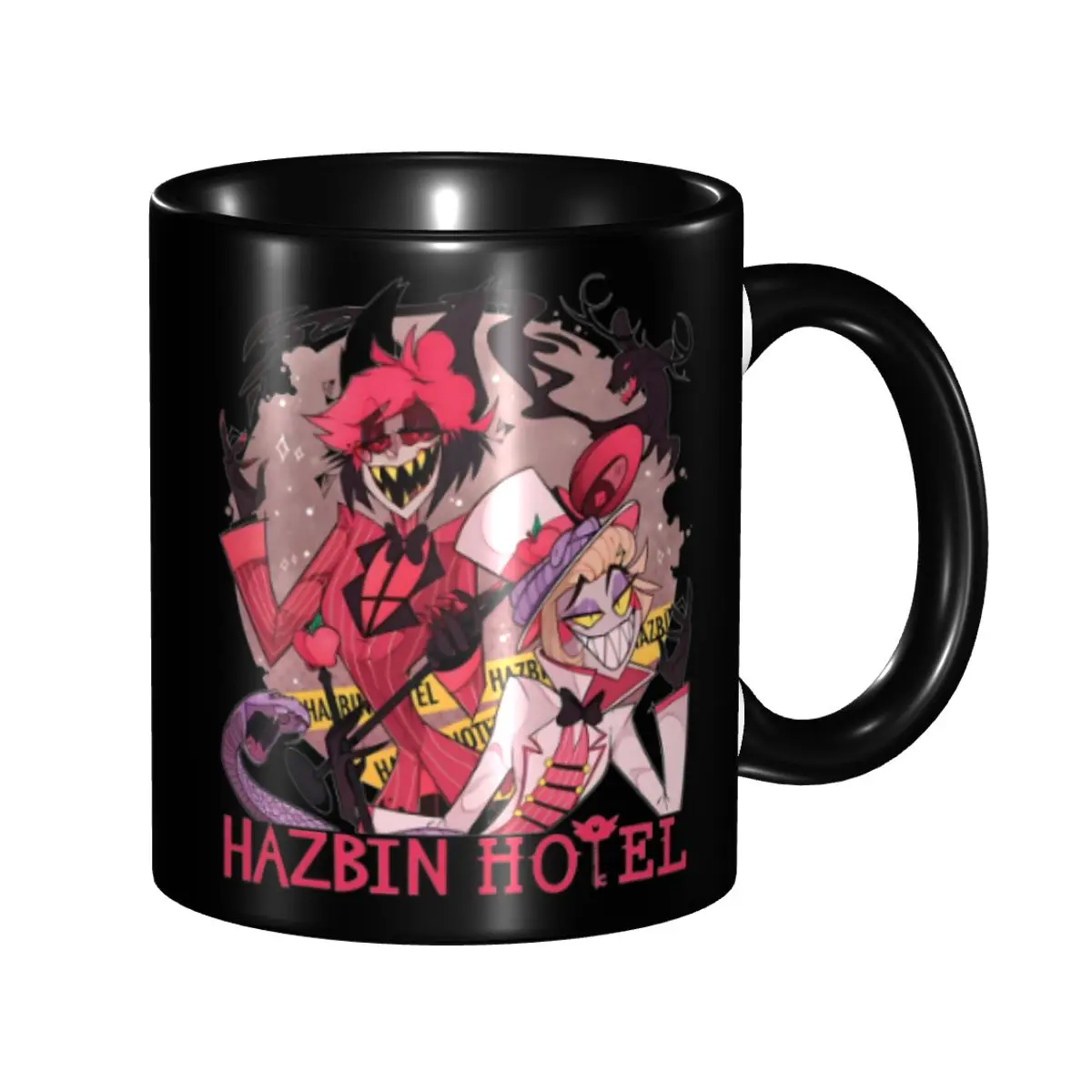 

Hazbines Hoteles Alastor Vox 2, аксессуары, кофейные кружки, забавные чашки Alastor and Lucifer Alastor and Lucifer, подарки для женщин и мужчин