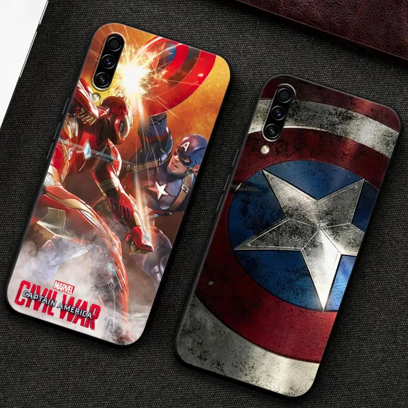 Marvel Civil War Captain America Phone Case For Samsung Galaxy A30 A30S A50 S A20E A20 A40 A70 A10 Note 9 10 20 Ultra Back Cover