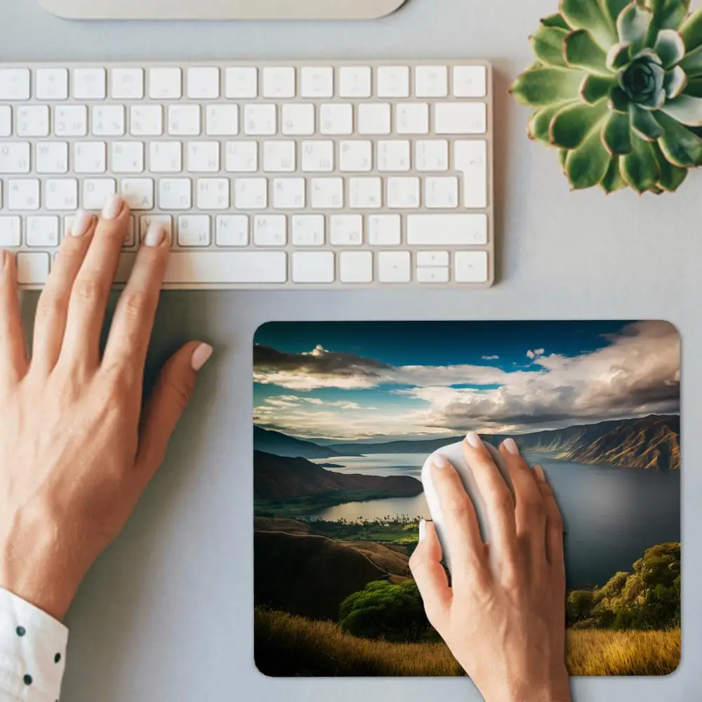 Nature Landscape New Computer Mouse Pad Lovely Gamer Natural Rubber Anti-slip Art Carpet Office Decoration MousePad