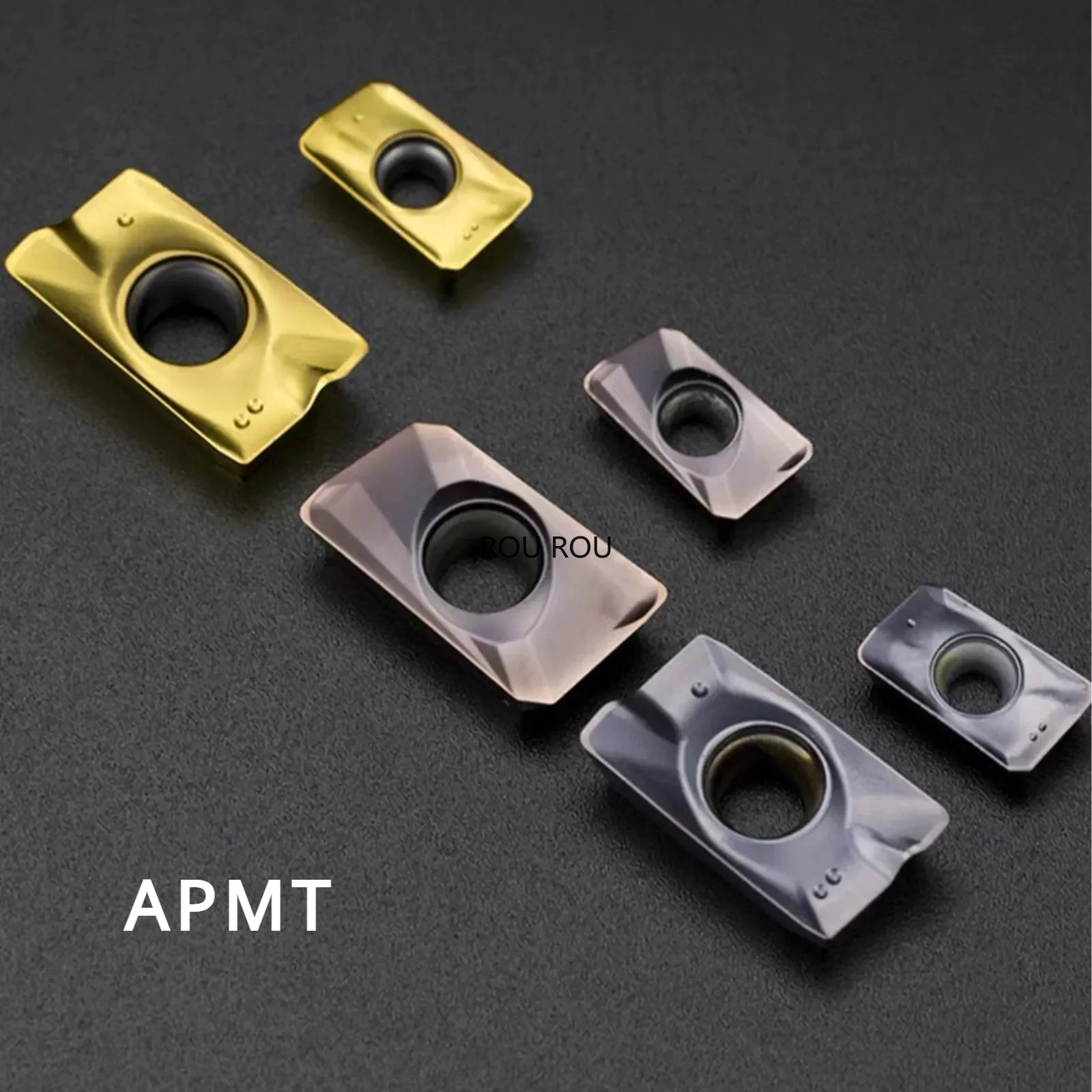 10pcs APMT Carbide Turning Tool Inserts APMT1135/1604 Cutting Stainless Steel Workpieces R0.8 Rough CNC Milling Cutter Blades