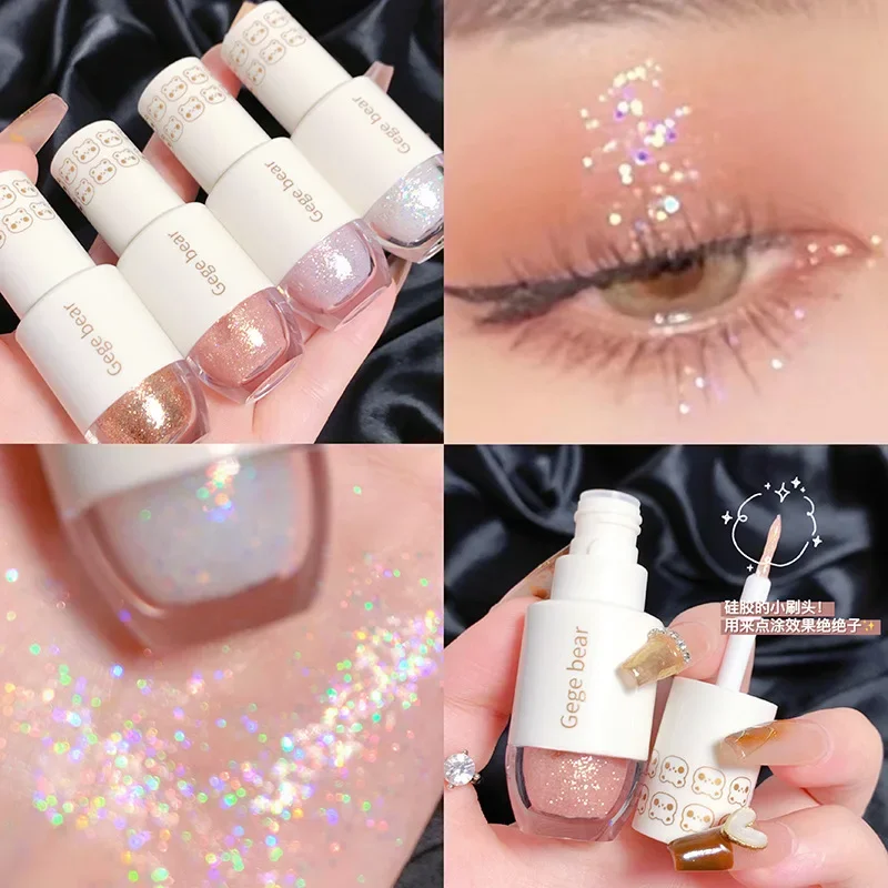 Bright Shine Liquid Eye Shadow Glitter Highlighter Waterproof Pearlescent Sequins Lying Silkworm Fine Korean Cosmetic Makeup