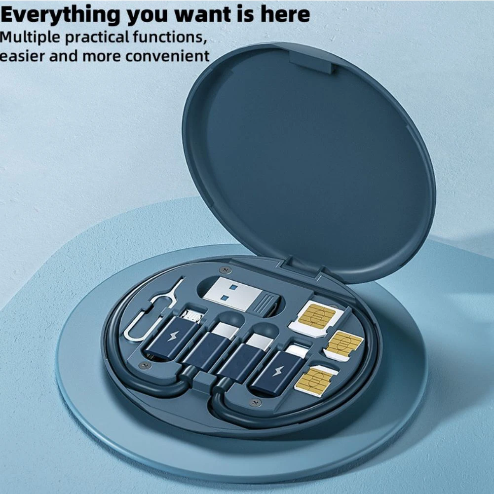 RC-190 60w usb c adapter kit mit usb konverter adapter kurz typ c kabel karte pin speicher box enthält sim karten halter
