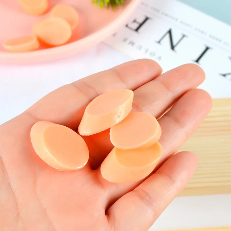 5pcs Mini Sausage Slice Ham Slice Model Fake Food Dollhouse Miniature PVC Simulation Hotpot Ingredients DIY Food Prop Scene