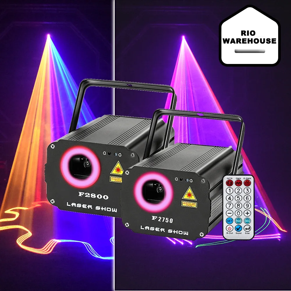 Disco Party laser light High Brightness RGB colorful DMX 512 Scanner Xmas DJ Wedding RemoteLaser Projector