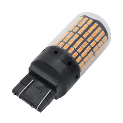 1x Amber 7443 7440 T20 LED CANBUS 144SMD Car Turn Signal Light Parking Lamp Bulb