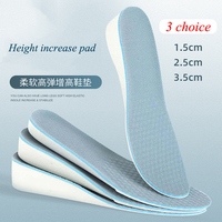 Height Increase Insole For Women Men Breathable Memory Foam Wedge Inner Shoe Insole Growing Heighten Pad Insoles For Feet Shoes