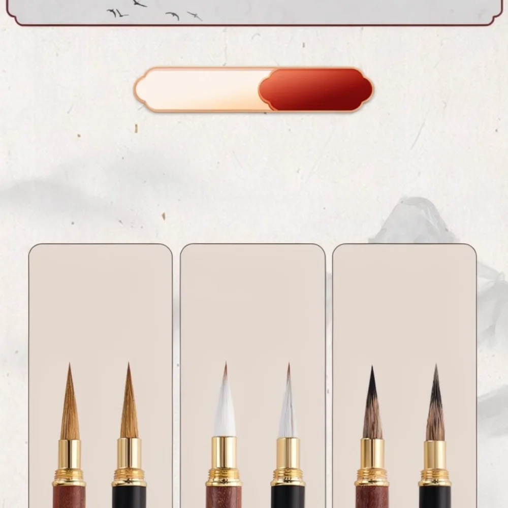 Artistic Writing Brush For For Yushuibu Wood Handle Pen Small Script Calligraphy Drawing Professional Ink Practice Tool