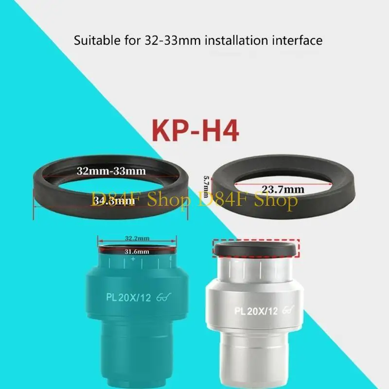 D84F Ergonomic Rubber Eyepiece Covers Comfortable Eyepiece Eyeshielding for Enhances Viewing Comfort On Stereo Microscopes